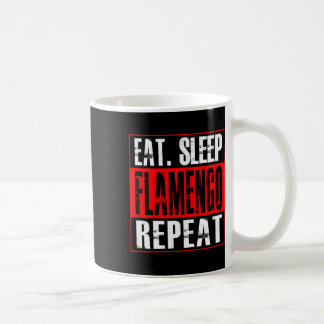 Flamengo Voetbal - Shirt Eet Slaap Flamengo Herhaa Koffiemok