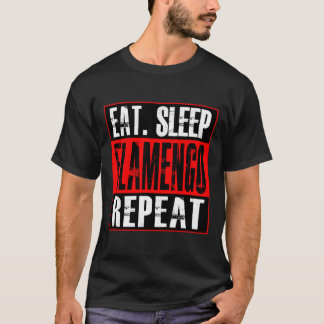 Flamengo Voetbal - T-shirt Eet Slaap Flamengo Herh