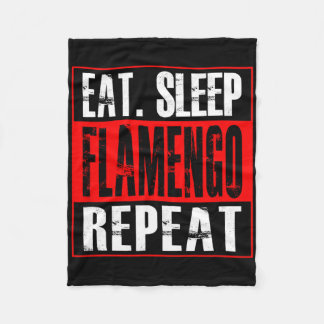 Flamengo Voetbal - T-shirt Eet Slaap Flamengo Herh Fleece Deken