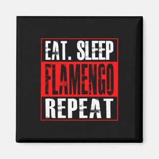 Flamengo Voetbal - T-shirt Eet Slaap Flamengo Herh Magneet