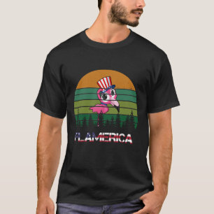 Flamerica Funny Flamingo 4th of July Tshirt
