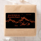 Flames aangepaste inblikken etiket (Insitu)