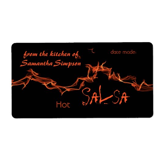 Flames aangepaste inblikken etiket (Voorkant)