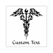 Flames Caduceus Rubberstempel (Afrduk)