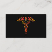 Flames Caduceus Visitekaartje (Achterkant)