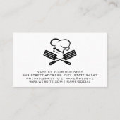 Flames | Chef-Pet en spatula Visitekaartje (Achterkant)