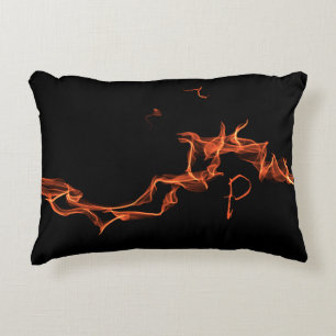 Flames Custom Monogrammed Accent Kussen