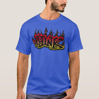 Flames denken dat skateboardontwerp t-shirt
