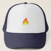 Flames Emoji Trucker Hat Trucker Pet (Voorkant)