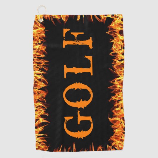 Flames Golfhanddoek (Voorkant)
