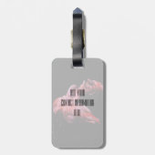 Flames in de duisternis bagagelabel (Achterkant verticaal)