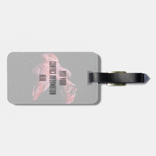 Flames in de duisternis bagagelabel (Achterkant horizontaal)