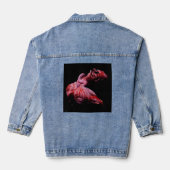 Flames in de duisternis denim jacket (Achterkant)