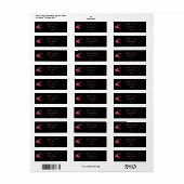 Flames in de duisternis etiket (Full Sheet)
