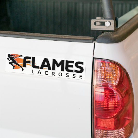 Flames Lacrosse Bumpersticker (Op Truck)