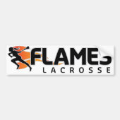 Flames Lacrosse Bumpersticker (Voorkant)