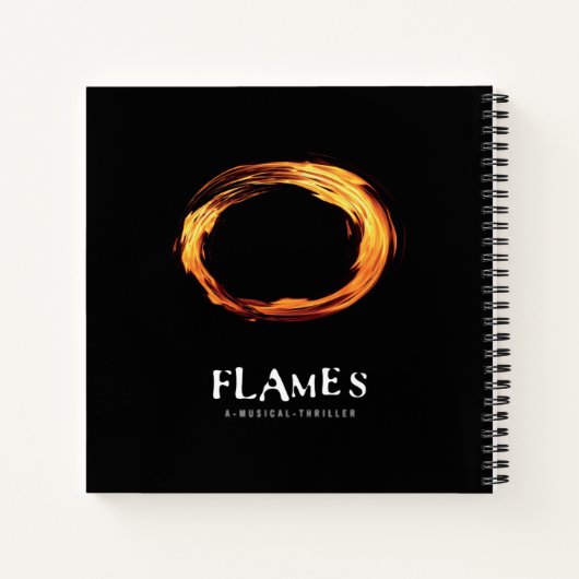 FLAMES-laptop Notitieboek (Achterkant)