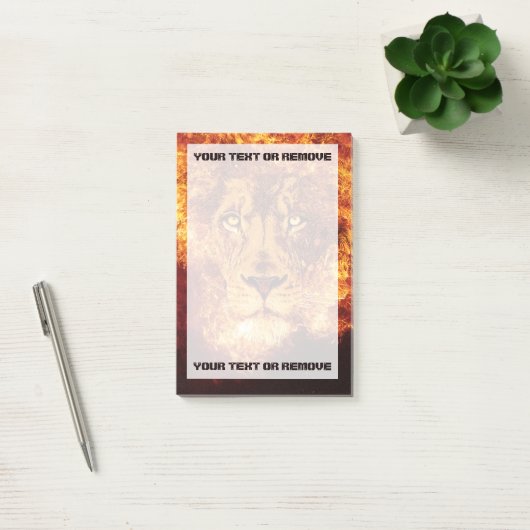 Flames Lion Jouw tekst Post-it® Notes (Kantoor)