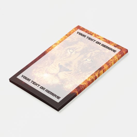 Flames Lion Jouw tekst Post-it® Notes (Schuin)
