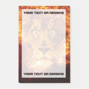 Flames Lion Jouw tekst  Post-it® Notes