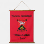 Flames Lodge Banner Hangend Wandkleed (Voorkant)