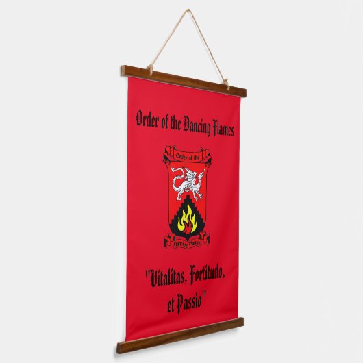 Flames Lodge Banner Hangend Wandkleed (Gebogen)