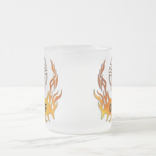 Flames Matglas Koffiemok (Center)