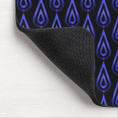 Flames Mousepad: Electric Blue Flickering Muismat (Hoek)