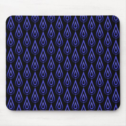 Flames Mousepad: Electric Blue Flickering Muismat (Voorkant)