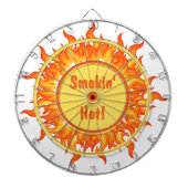 Flames of Fire Personalized Dartbord (Voorkant)