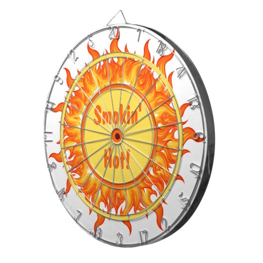 Flames of Fire Personalized Dartbord (Voorkant Rechts)