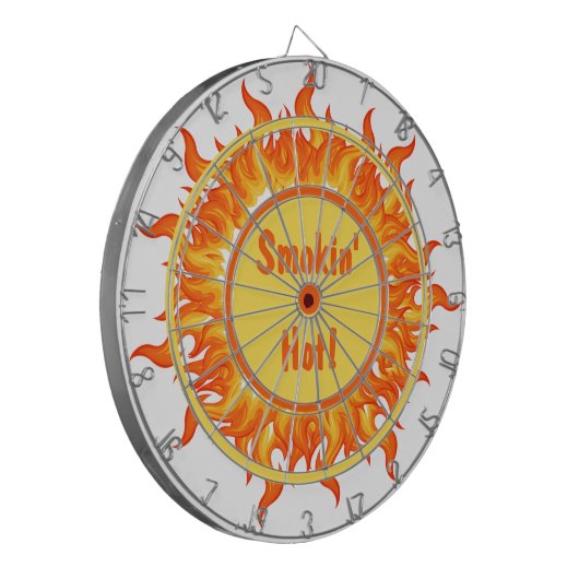 Flames of Fire Personalized Dartbord (Voorkant Links)