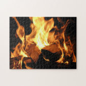 Flames on Burning Logs Legpuzzel (Horizontaal)