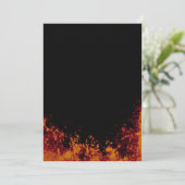 Flames op Black Invitation Kaart (Staand voorkant)