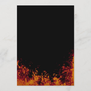 Flames op Black Invitation Kaart