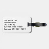 Flames over zwart bagagelabel (Achterkant horizontaal)