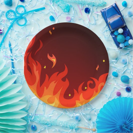 Flames Papieren Bordje (Feest)