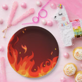 Flames Papieren Bordje (Feest)