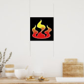 Flames Poster (Keuken)