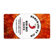 Flames Red Hot Chili Saus Pepper Label (Voorkant)