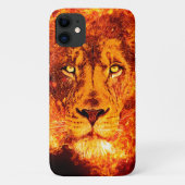Flames Red Oranje Lion Face Case-Mate iPhone Case (Achterkant)