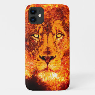 Flames Red Oranje Lion Face Case-Mate iPhone Case