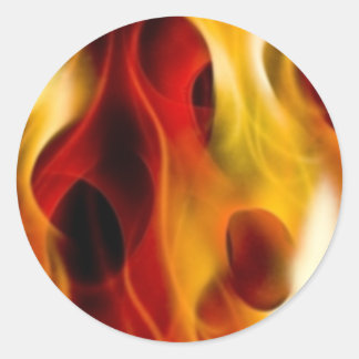 Flames Ronde Sticker