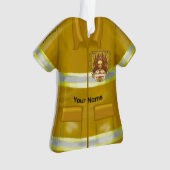 Flames Schild Brandweerman ornament (voorkant)
