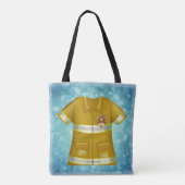 Flames Schild Brandweerman Tote Bag (Achterkant)