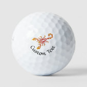 Flames Scorpion Golf Balls Golfballen (Voorkant)