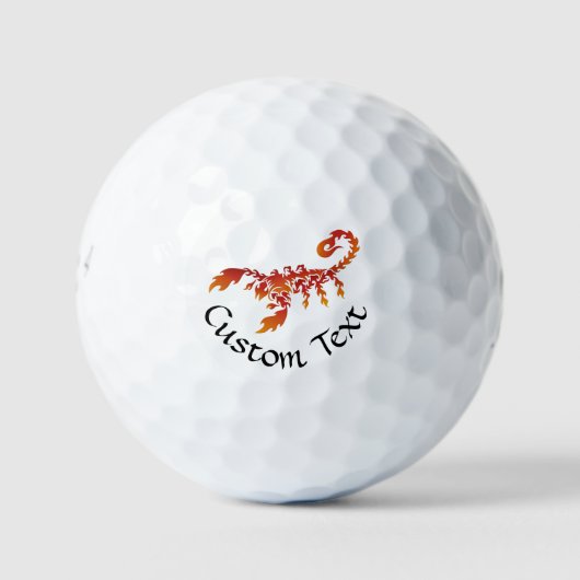 Flames Scorpion Golf Balls Golfballen (Voorkant)