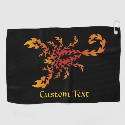 Flames Scorpion Golf Towel Golfhanddoek (Horizontaal)
