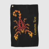 Flames Scorpion Golf Towel Golfhanddoek (Voorkant)