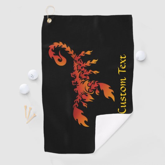 Flames Scorpion Golf Towel Golfhanddoek (Insitu)